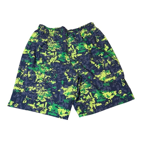Nike Green Gray Camouflage 9” Inseam Swim Beach Board Shorts Men’s Size Large - Picture 2 of 14